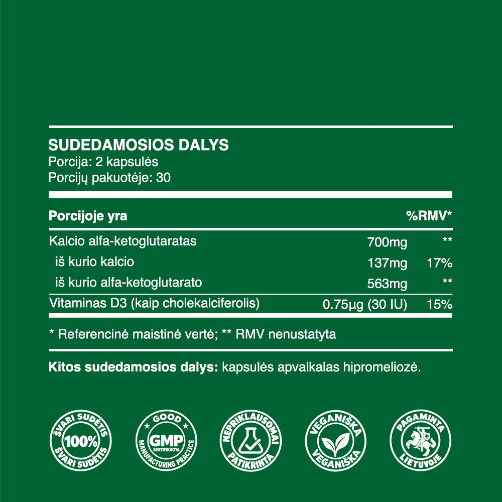 CaAKG (350mg kapsulės, 60 vnt.)