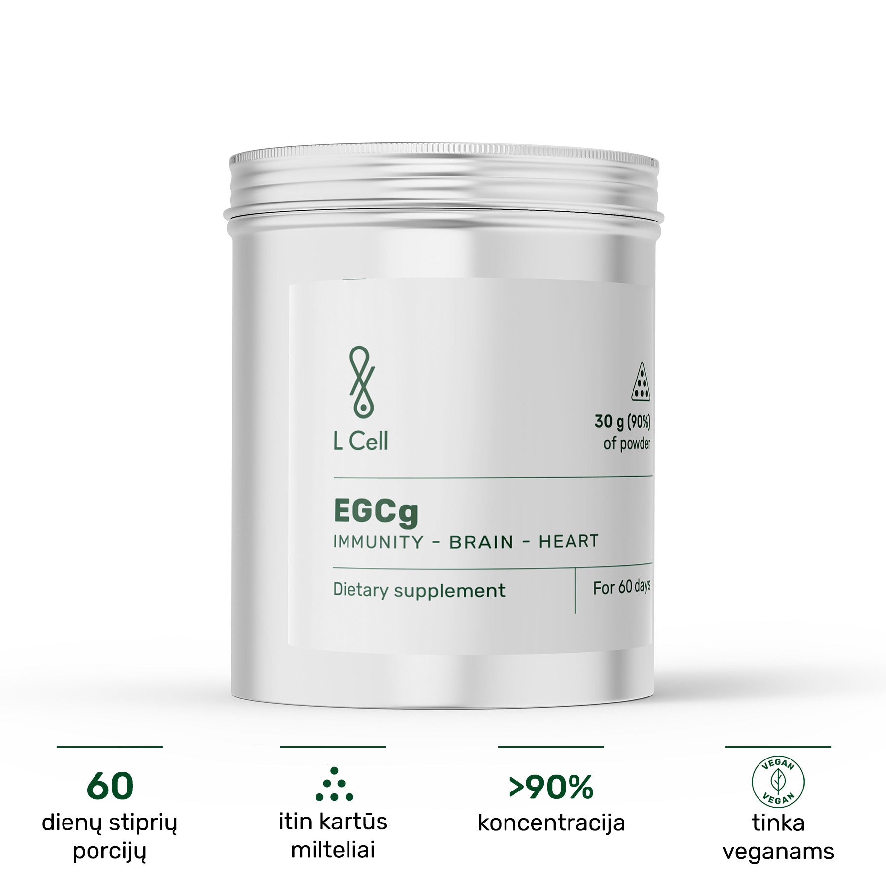 EGCg Powder 30g (60 days, >90% purity)