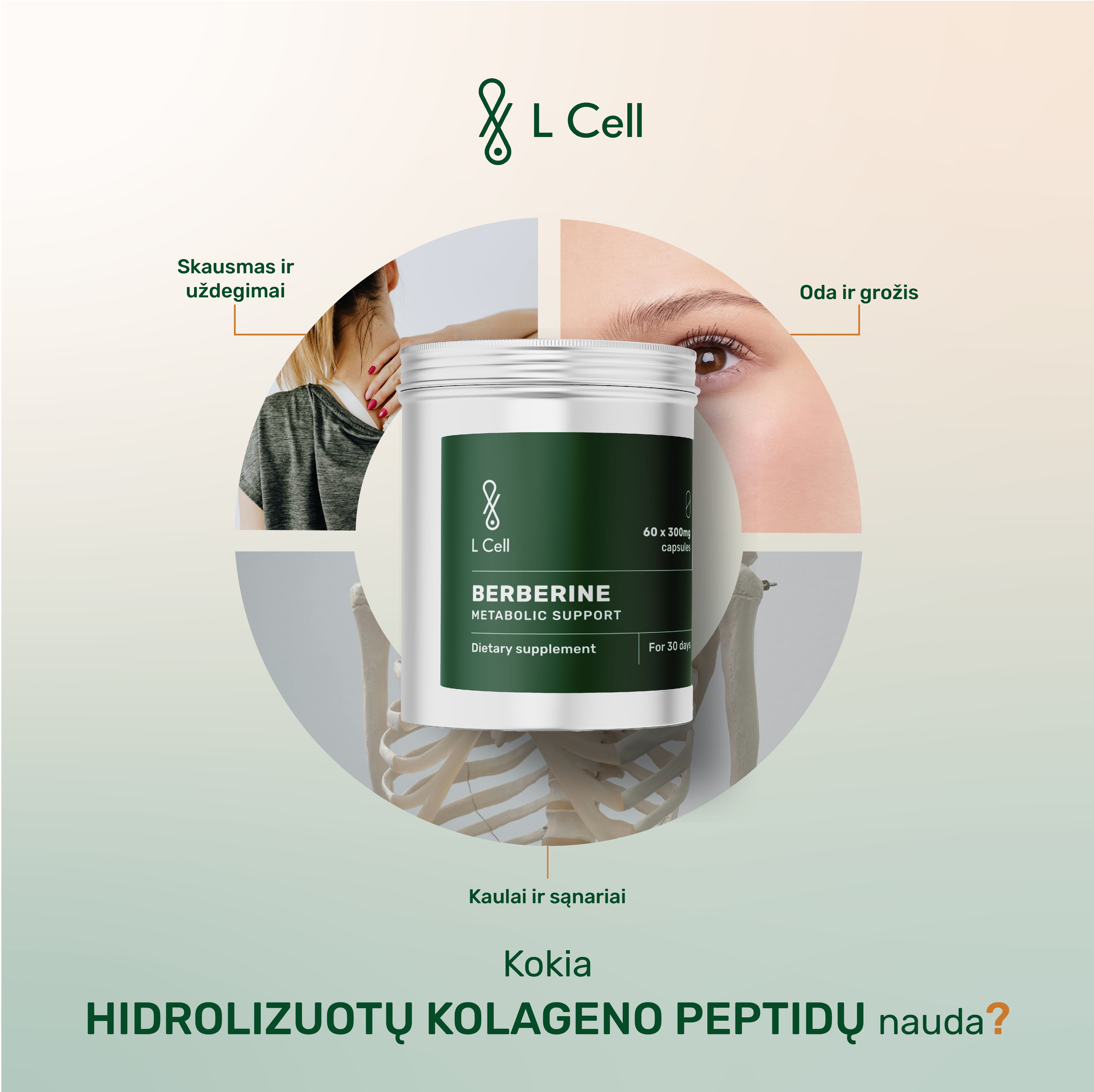Hidrolizuoti kolageno peptidai (milteliai, 300g), jūriniai