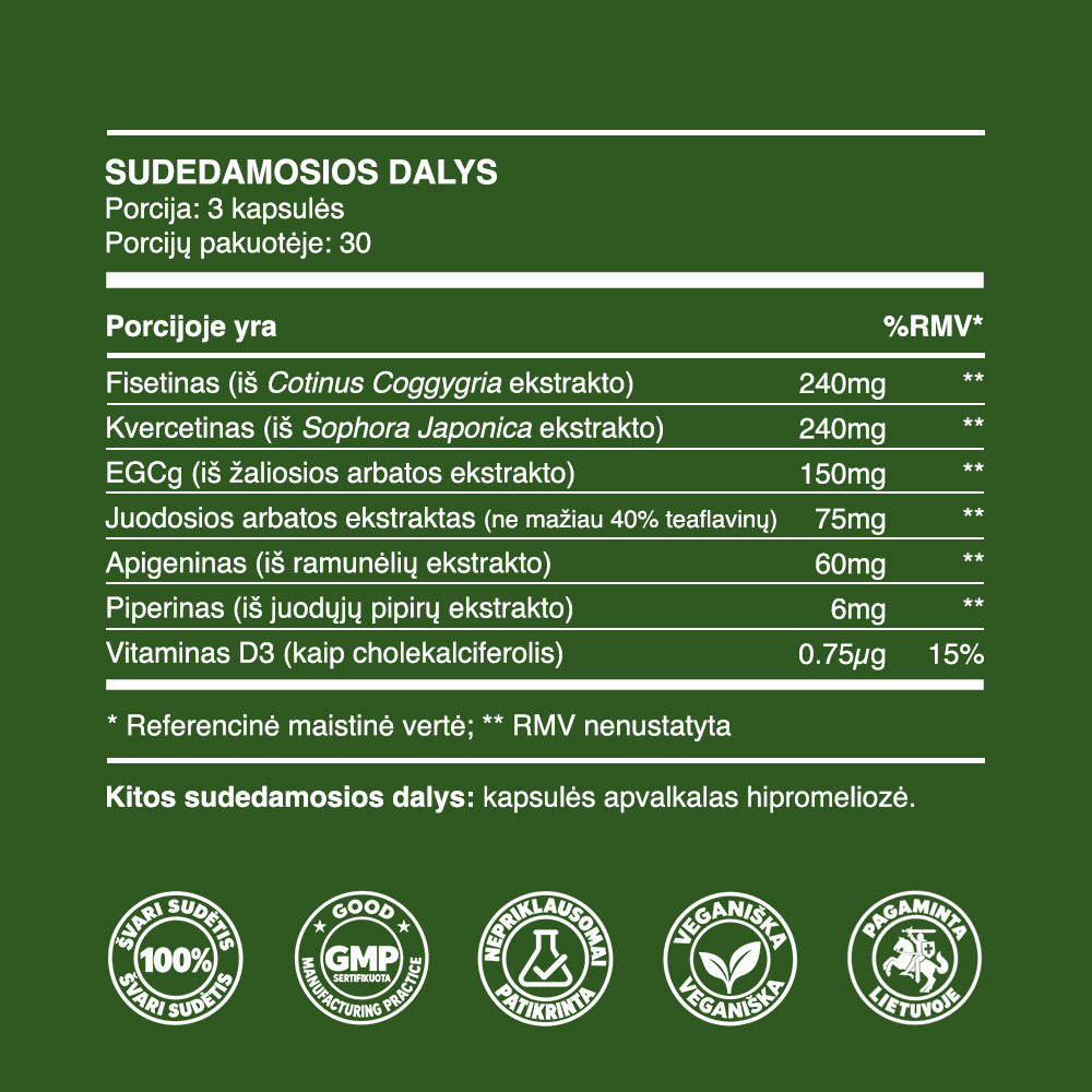 „Senolytic Daily“ kompleksas (30 d., 90 kaps.)