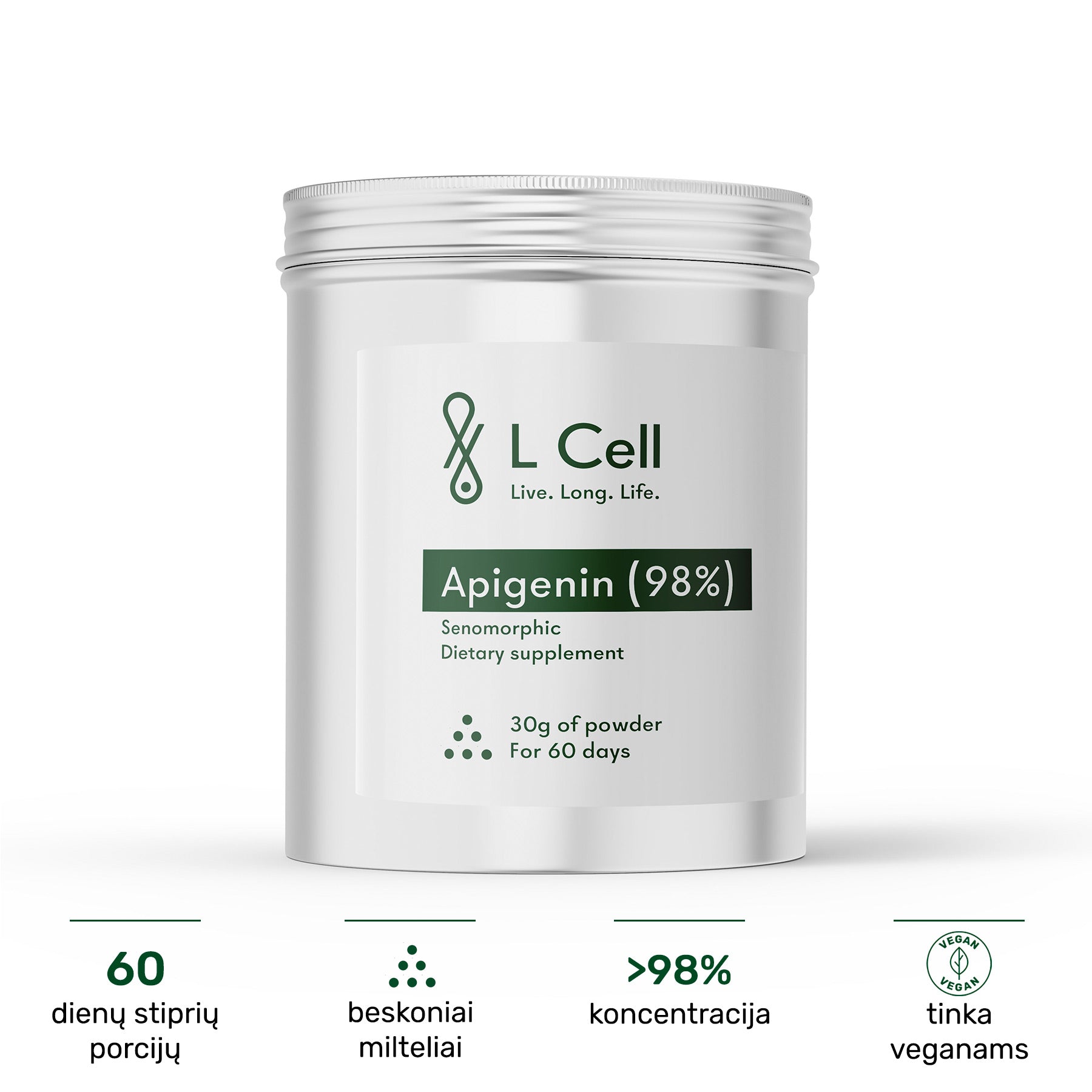 Apigenin Powder 30g (60 days, 98% purity)