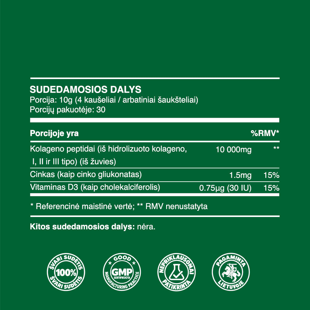 Hidrolizuoti kolageno peptidai (milteliai, 300g), jūriniai