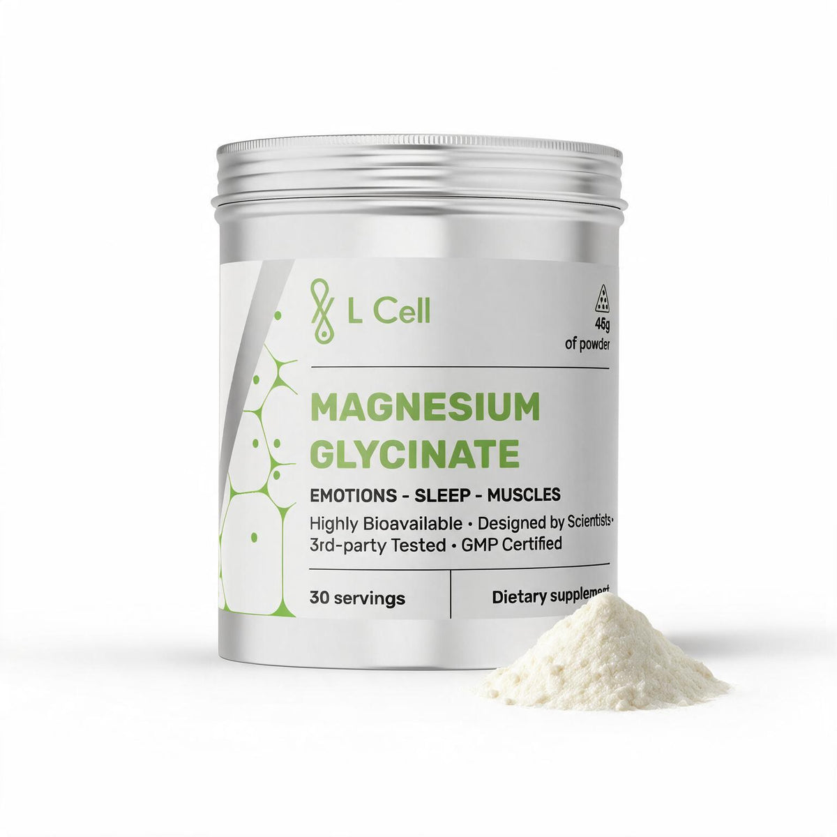 Magnio Bisglicinatas (milteliai, 45g)