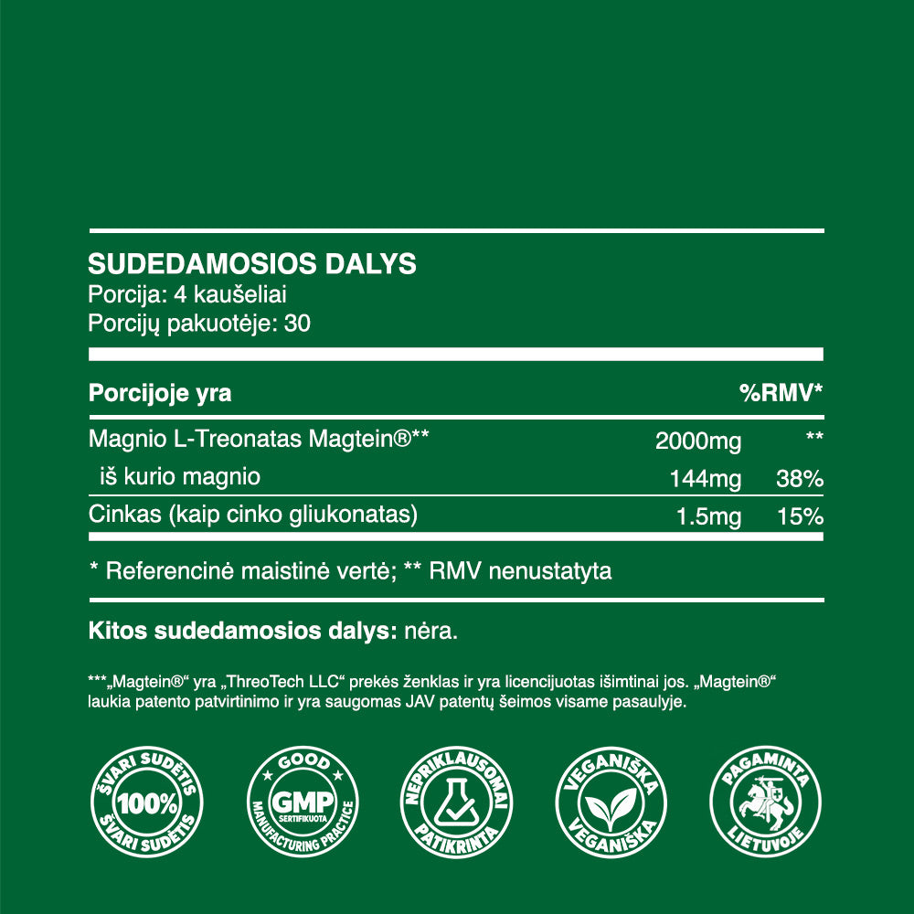 Magnio L-Treonatas (milteliai, 60g)