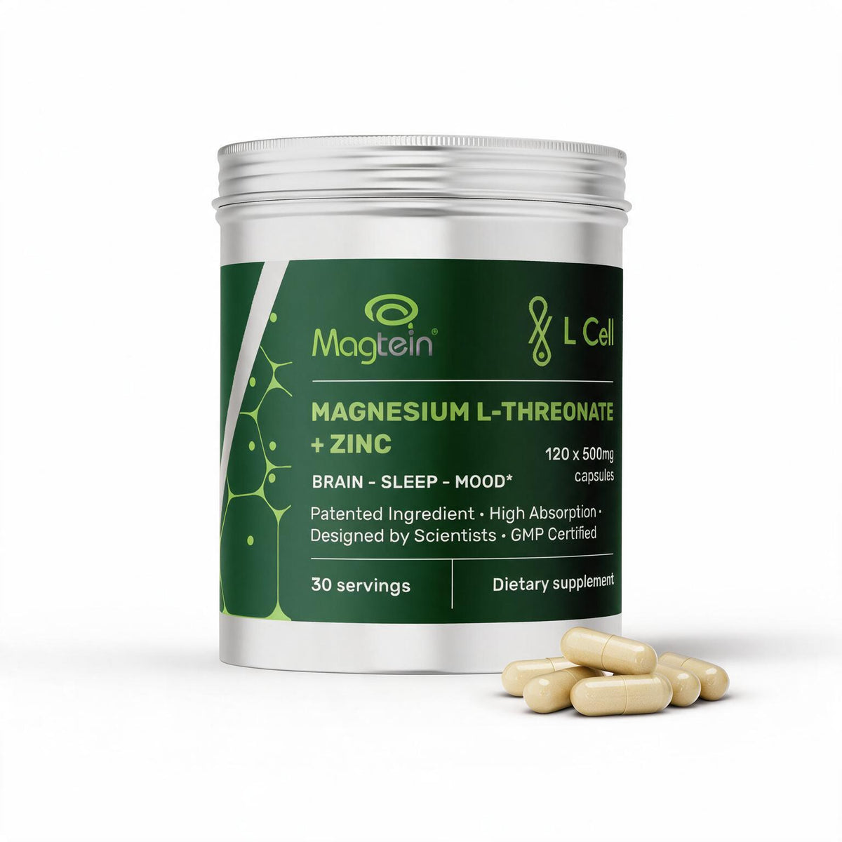 Magnio L-Treonatas (500mg kapsulės, 120 vnt.)