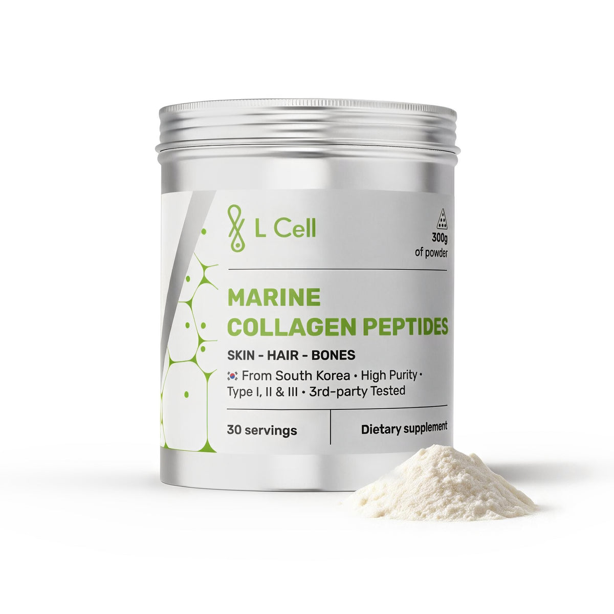 Hidrolizuoti kolageno peptidai (milteliai, 300g), jūriniai