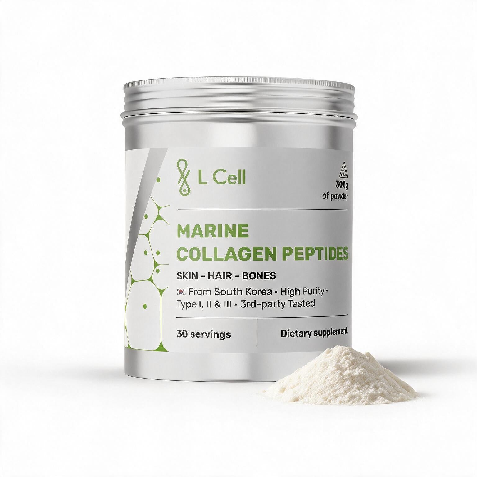 Hidrolizuoti kolageno peptidai (milteliai, 300g), jūriniai