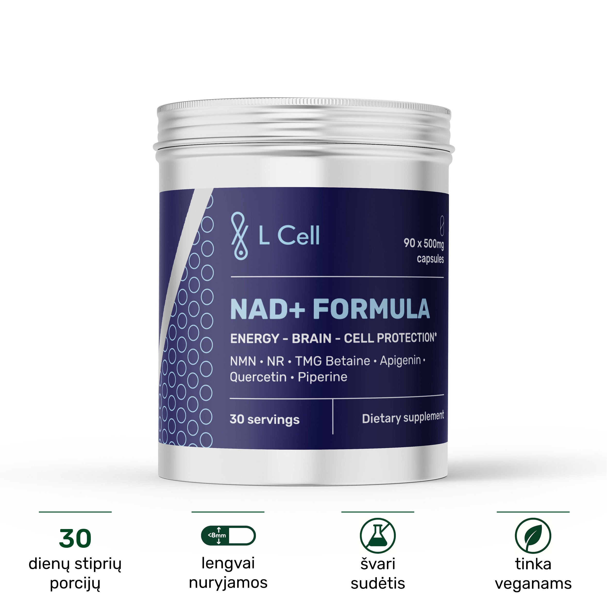 NAD+ Formula (30 servings, 90 capsules)