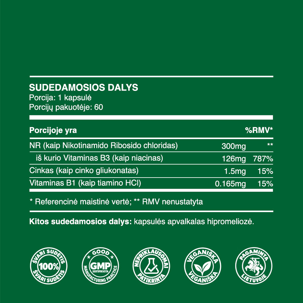 NR (300mg kapsulės, 60 vnt.)