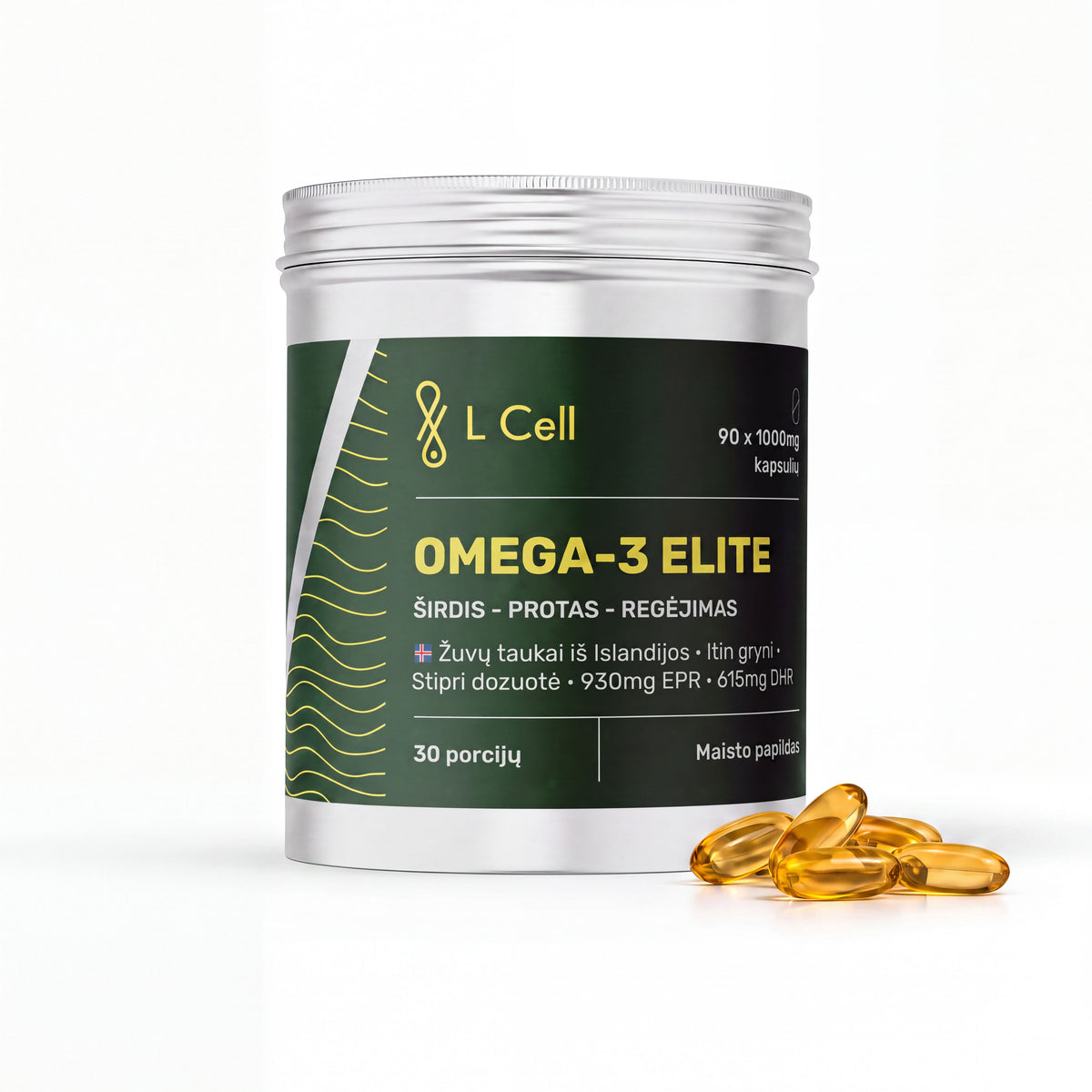 „Omega 3 Elite“ žuvų taukai (1000mg kapsulės, 90 vnt)