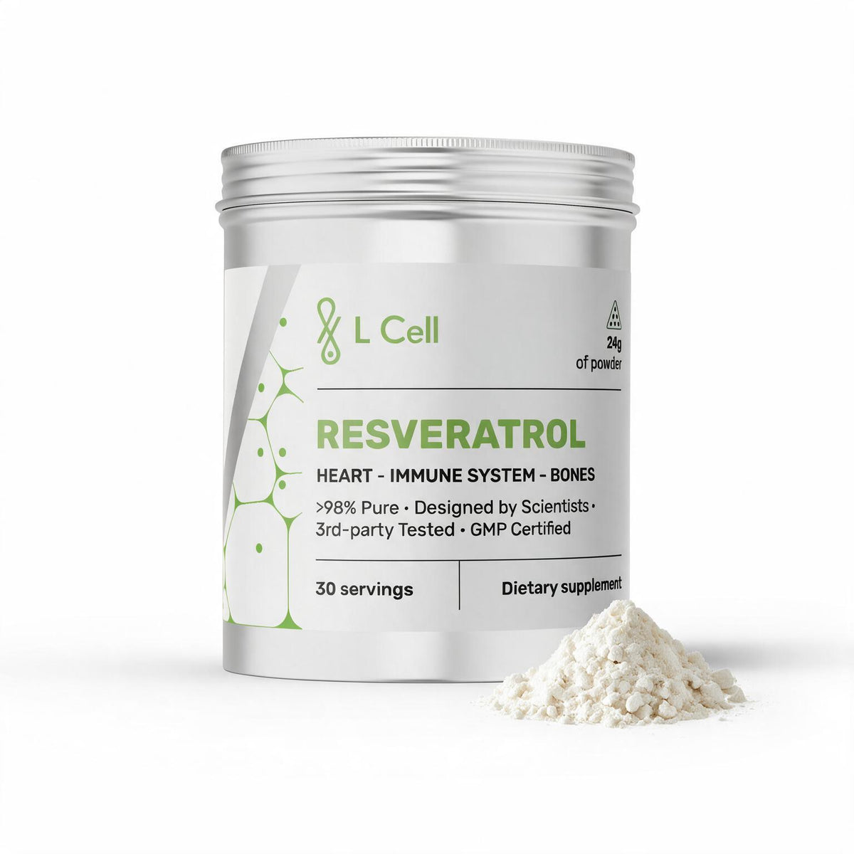 Trans Resveratrolis (milteliai, 24g)