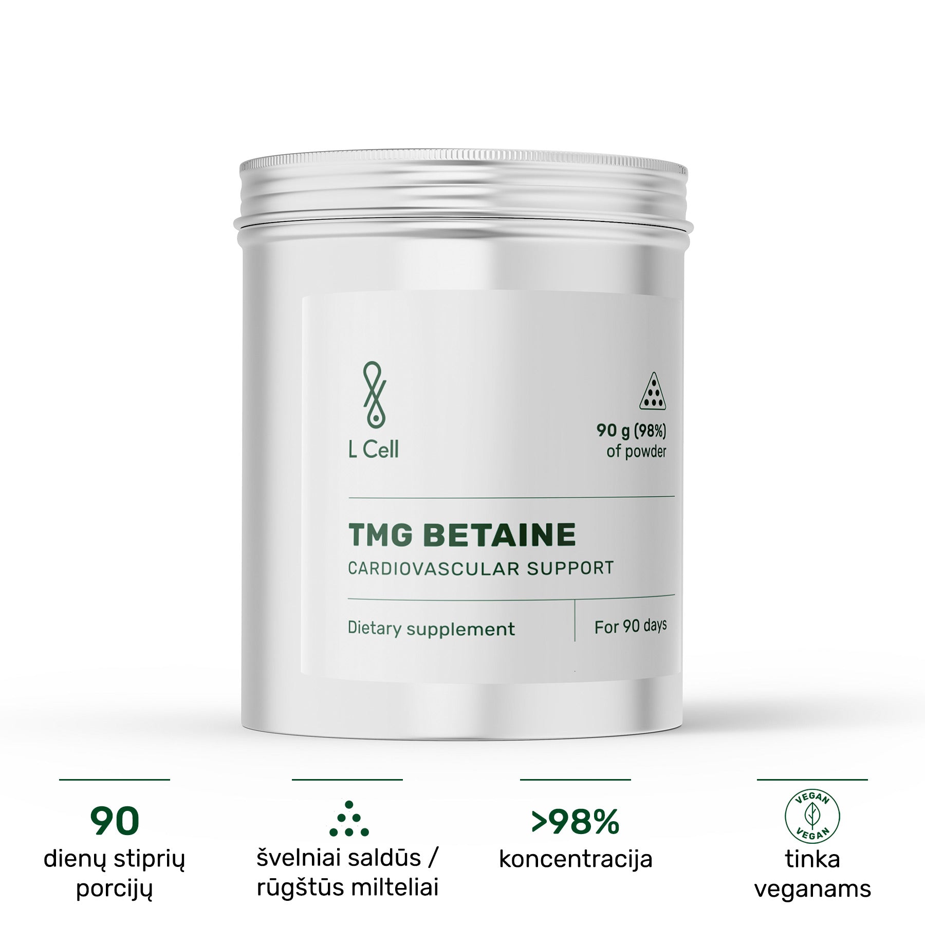 TMG Betaine Powder 90g (90 days, >98% purity)