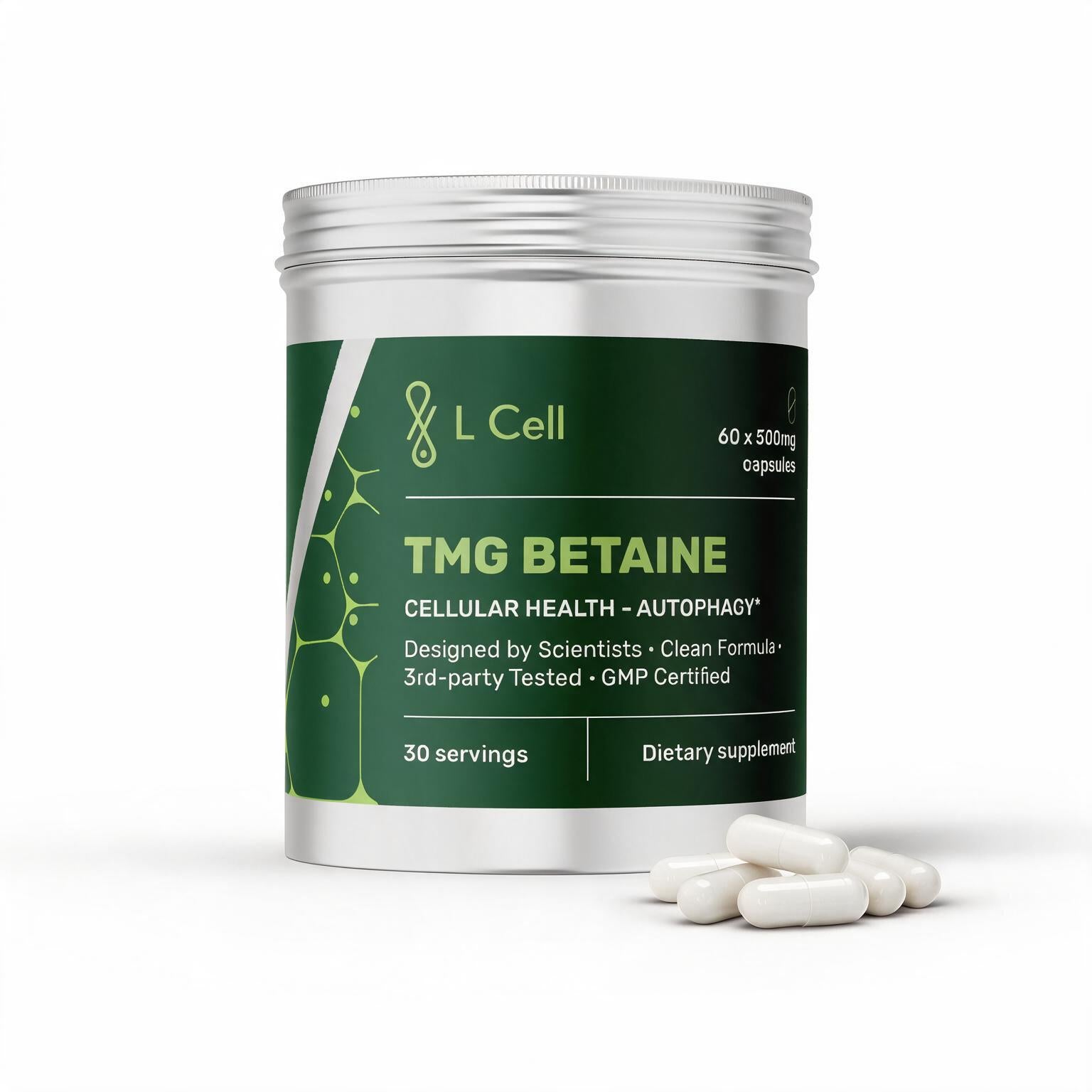 TMG Betainas (500mg kapsulės, 60 vnt.)